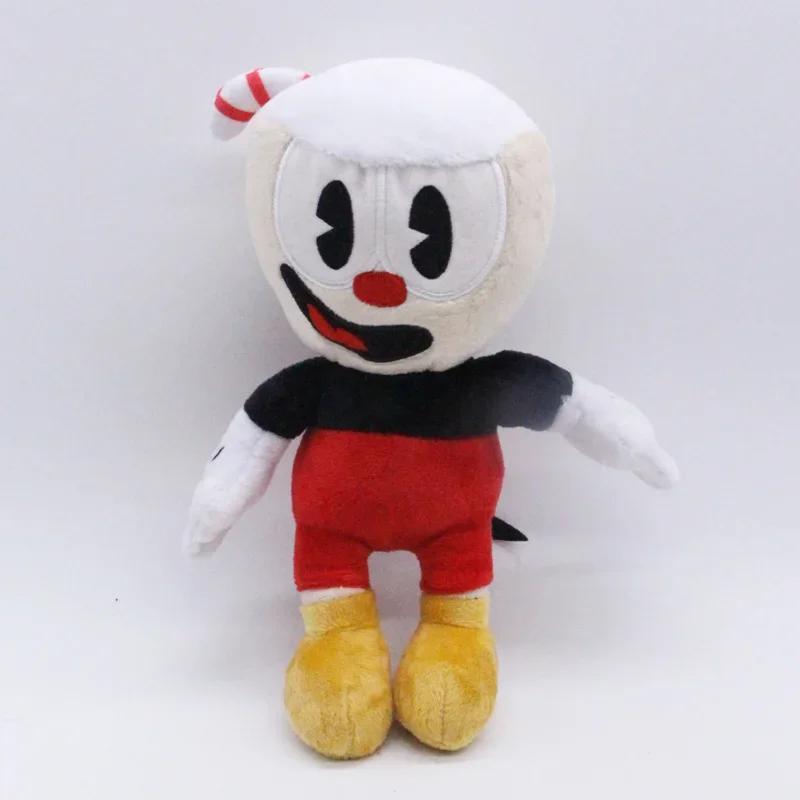 25cm Game Cuphead Plush Toy Mugman Soft Plushie Toy Anime Cartoon Stuffed Dolls Toys for Children Kids Birthday Christmas Gifts