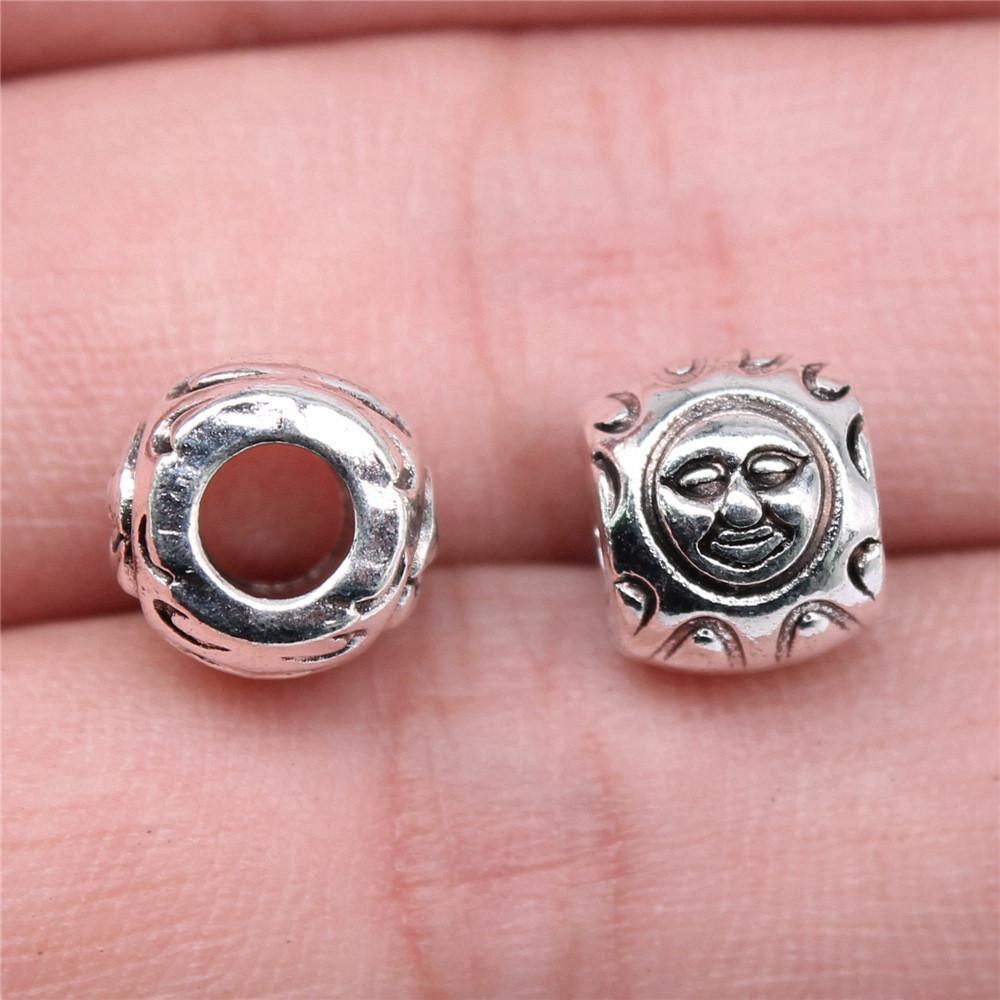 Makroporöse Großlochperlen Lose Spacer Zubehörteile Paar Schmuck Bulk Mode Kunstbedarf