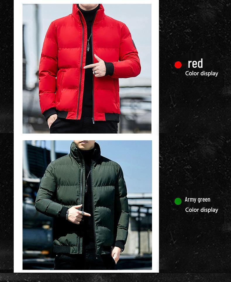 Men's Trendy Winter Cotton Padded Jacket - Korean Style Velvet Thickened Coat