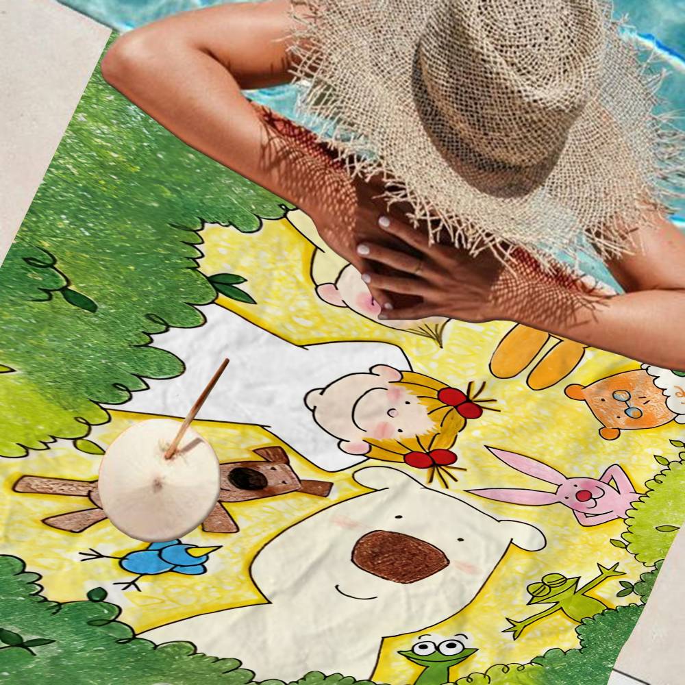 C-Coco-chan Anime Big Microfiber Beach Towels Quick Dry Towel Sand Beach Towels Pool Towel For Travel Swim Pool Yoga