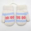 Fashionable Plush Snowflake Fingerless Winter Wool Thickened Warm Neck Cute Children's Gloves
