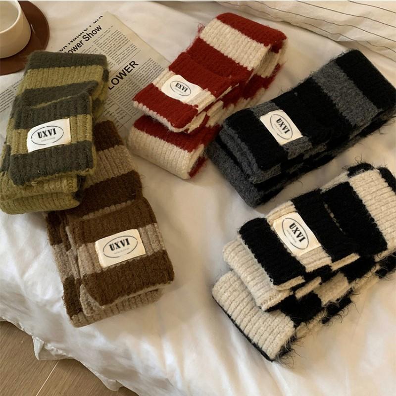 Women'S Scarf Cold-Resistant Vintage Scarf Knitted Scarf Warm For Outdoor Activities Winter Autumn