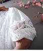 Chic Foreign Style OL Hollow Lace Ruffle Slimming A-line Shirt Top