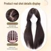 Black Long Straight Wig for Women - Realistic Hairline, Traceless, Middle Part, Daily Wear, Full Head Coverage
