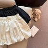 Frühling Sommer High Waist Wolkenblase Puffy Rock Damen Blütenknospe Kurzer Rock Gepunkteter Halber Rock Elegant