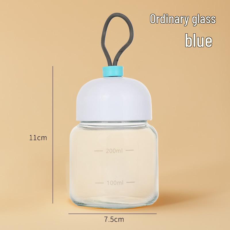 Little Red Book Creative Chubby Glass Cup - Mini Water, Coffee, Milk & Gift Cup for Household Use