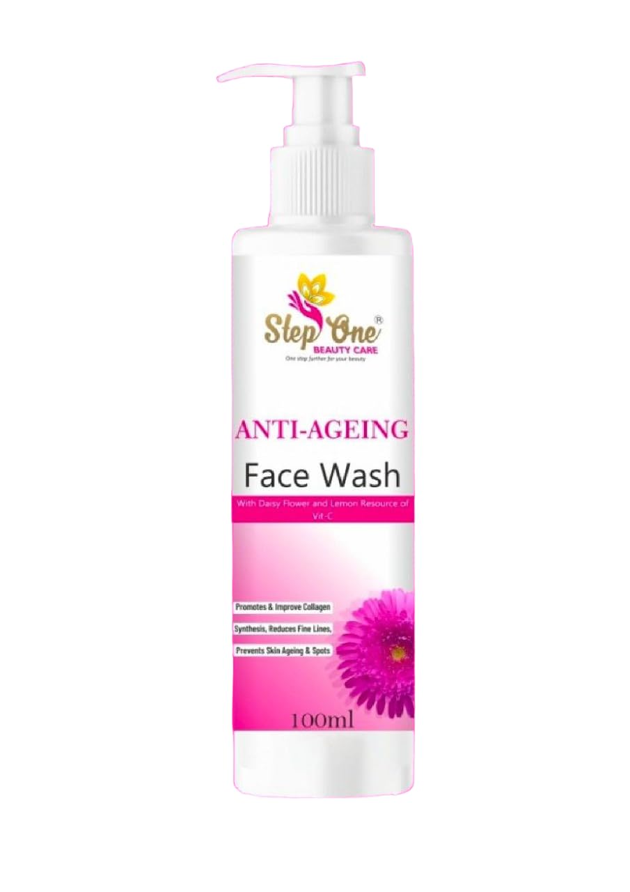 Step One Beauty Care Anti-Aging Face Wash - Lemon Flavor - 100Ml | Refreshing & Rejuvenating Facial Cleanser