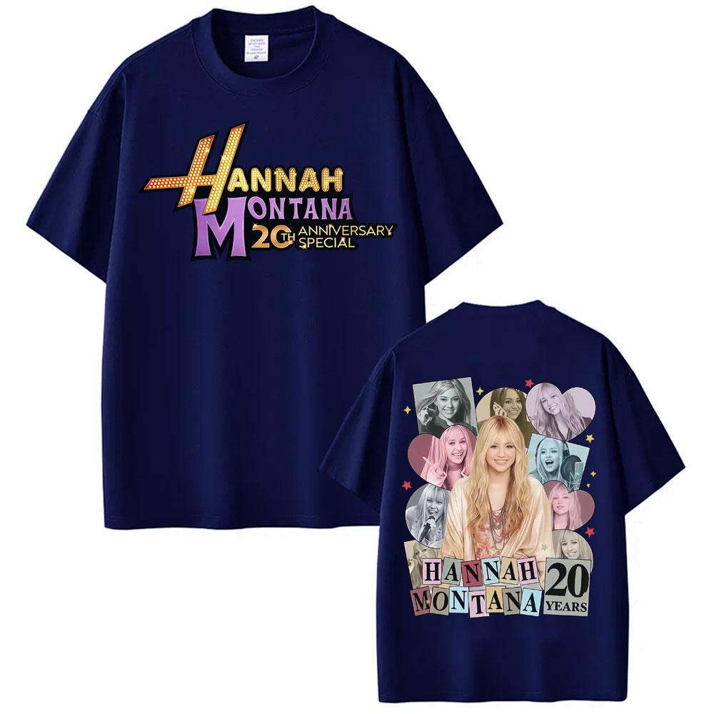 Pop Star Hannah Montana 20 Years Graphic Tshirt Men Women Clothes Harajuku High Street T Shirts 100 Cotton Oversized Tshirts