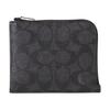 Coach 3 IN 1 Wallet 11 Solid Color Classic Presbyopic Zipper Closure Three-in-one Coated Canvas and Cowhide Mother-in-law Wallet Men's Black