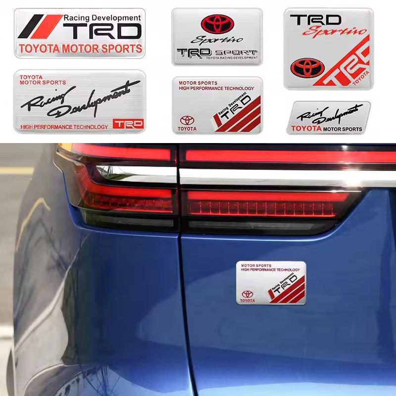 Aluminum Car Body Side Stickers Fender Trunk Decor Badge Decal For Toyota TRD Camry RAV4 Land Corolla Levin 86 Yaris Aygo Hilux