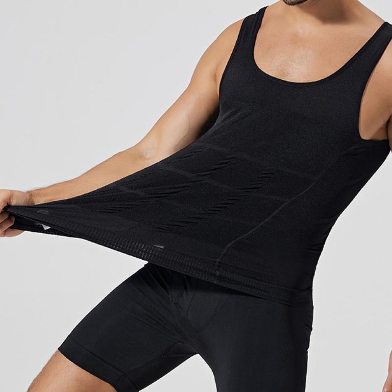 Men's Shapewear Slimming Body Corset Baju Melayu Lining Vest Shirt Body Shaper Lift Body Singlet Stoking Musim Raya
