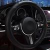 Leather Steering Wheel Cover Non-Slip Car Steering Wrap with Honeycomb Ventilation