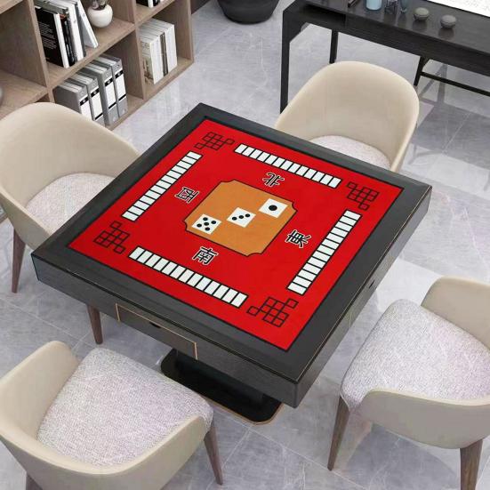 Tappetino Mahjong Spesso Silenzioso Effetto 3D Forte Assorbimento d'Acqua Ricamo Raffinato Antiscivolo Quadrato Panno Mahjong Tappetino per Tavolo da Poker Uso Domestico
