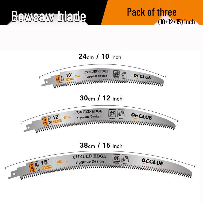Universal Extended Reciprocating Saw Blade for Woodworking and Branch Cutting