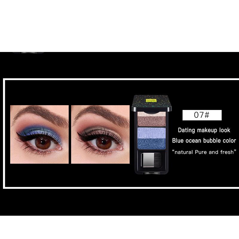 Pudaier Pearlescent Three-dimensional Colorful Gradient Two-color Eye Shadow