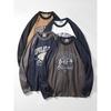 Retro Raglan Cotton Round Neck Export Long Sleeve T-shirt