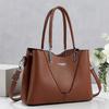 Womens Pu Large Tote Handbag With Top Handle And Shoulder Strap For Daily Commute