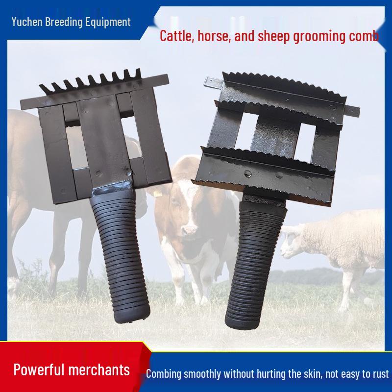 Livestock Grooming Comb: Anti-Itch Rake & Brush for Cattle, Horses, and Sheep