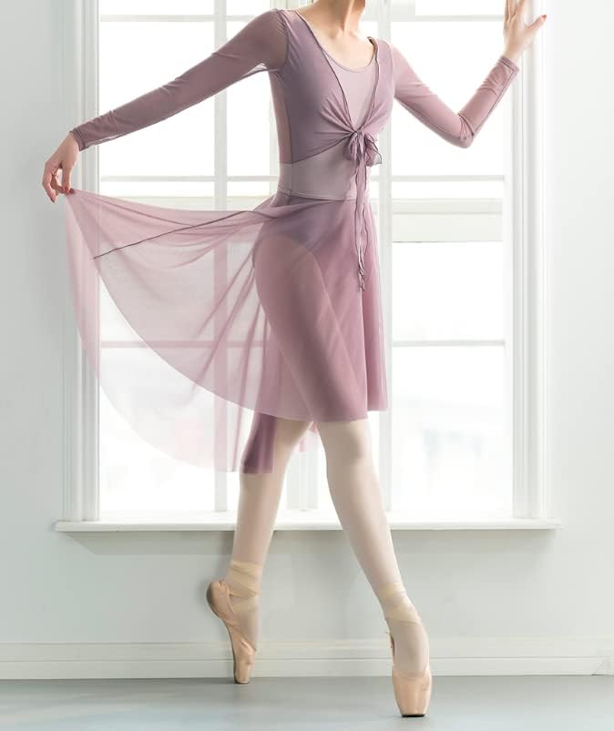 ProDance Dark Purple and Pink Long Sleeve Ballet Leotard PLHI008M Dark (M, Purple)