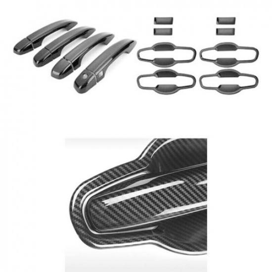 Car Carbon Fiber Exterior Side Door Handle For Honda Accord 2018- Cover Trim