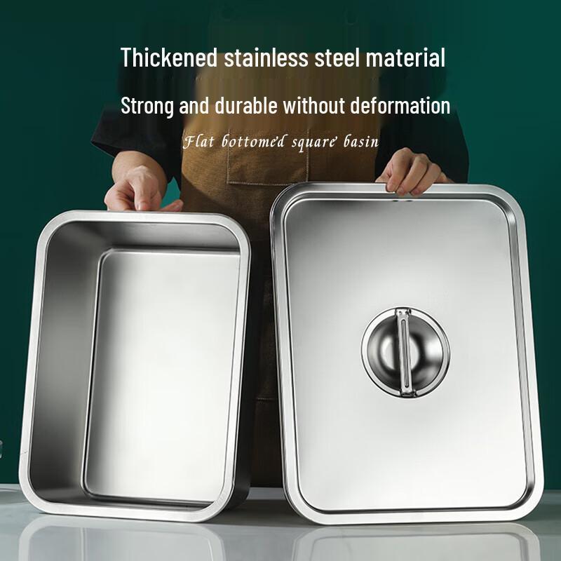 Verdickte Rechteckige Buffetpfanne aus 304 Edelstahl