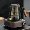 Heat Resistant Tea Separation Glass Teapot Creative One-button Filtering Teapot  Household