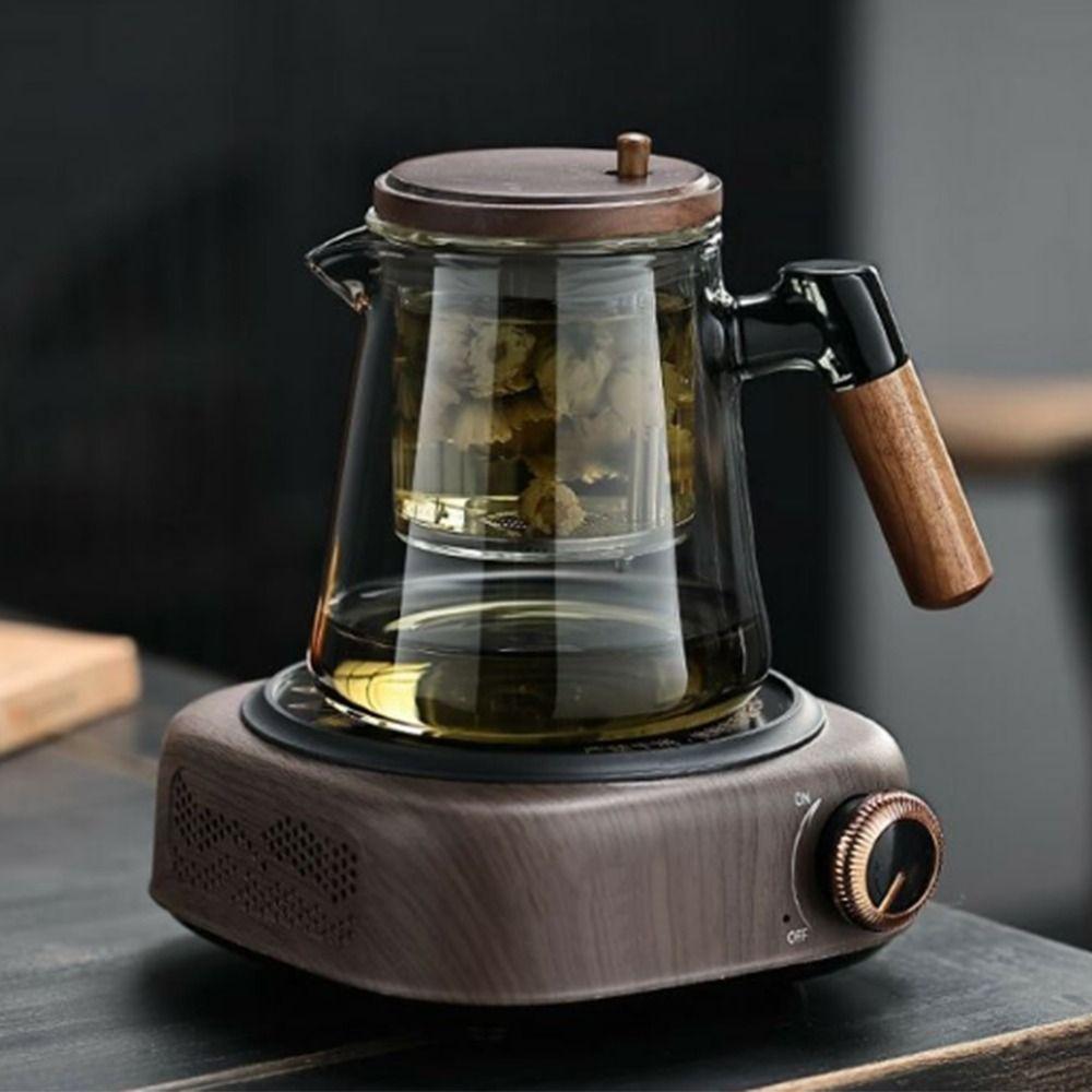 Heat Resistant Tea Separation Glass Teapot Creative One-button Filtering Teapot  Household
