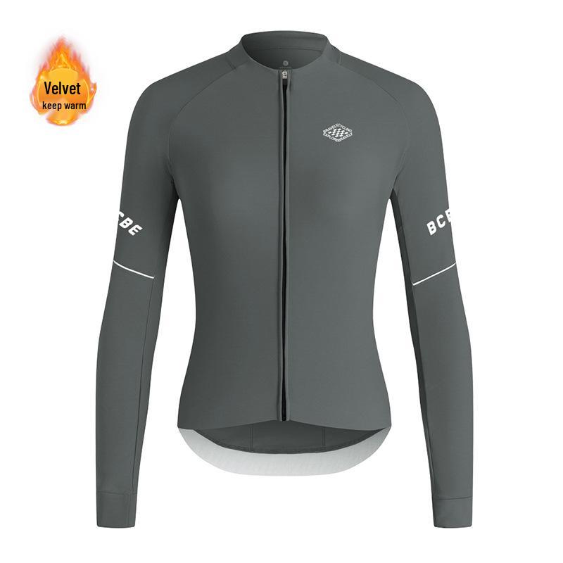 

Women s Fleece Road Cycling Jersey - Long Sleeve, Warm, Autumn/Winter, Thickened, Temperature Locking Bicycle Top M сірий колір