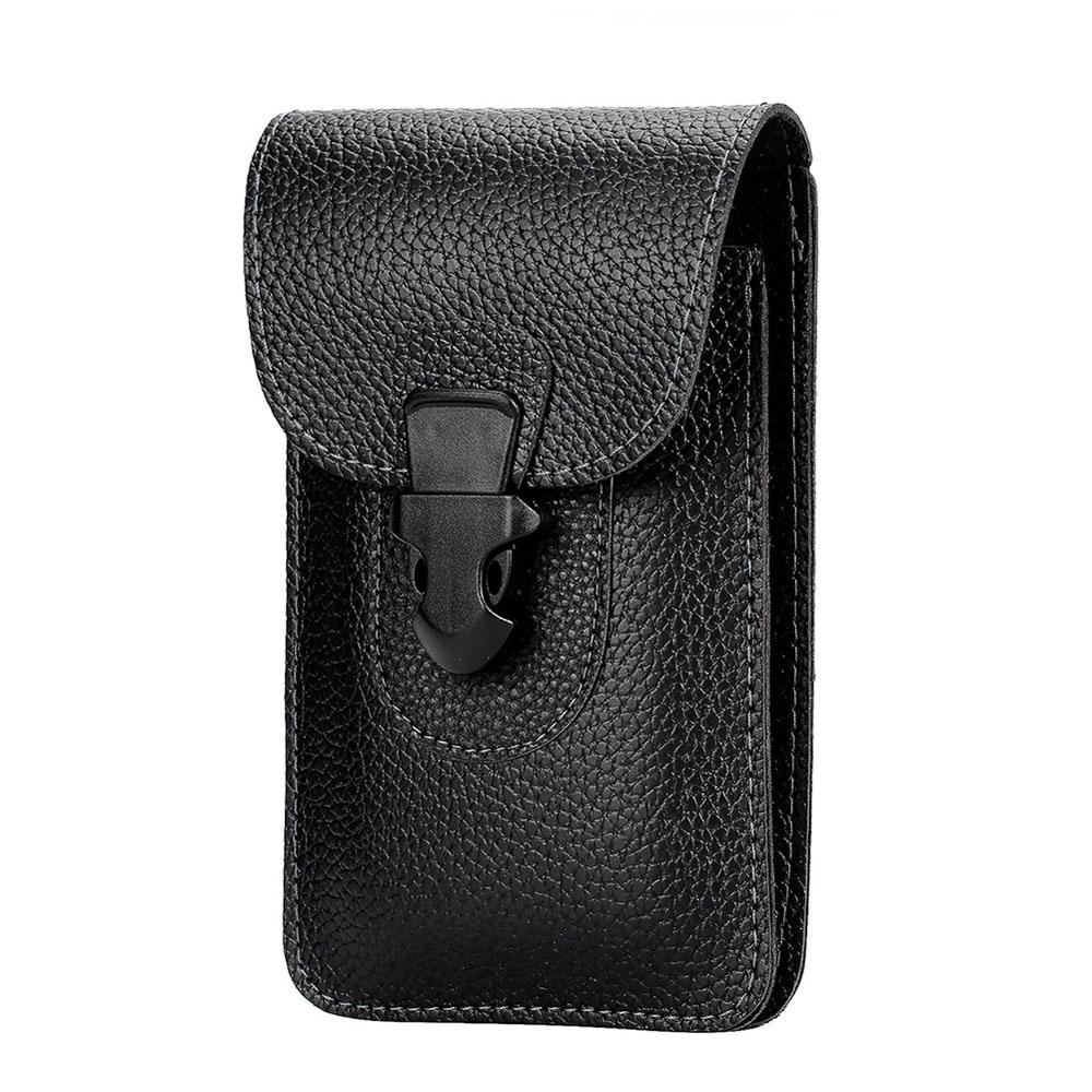 

Вертикальная поясная сумка Дорожный инструмент Кобура для мобильного телефона Чехол для телефона Сумки для мобильного телефона Чехол-кошелек чёрный