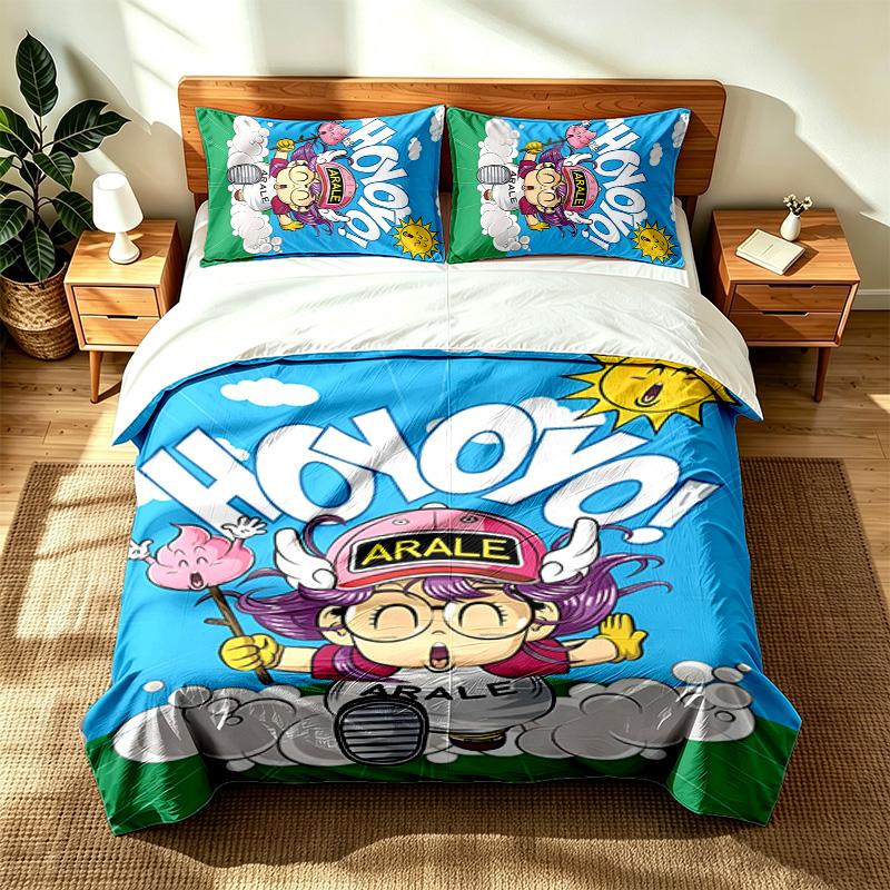 Arale (5) 3pc set suitable for master bedrooms soft and comfortable an ideal gift for family and friends Includes one duvet cover and two pillowcase