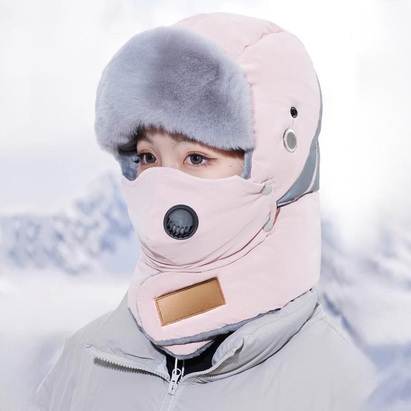 Winter Riding Hat Men's New Ski Hat Universal Windproof Ear Protection Face Mask Outdoor Thickened Lei Feng Hat Women