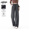MJ STYLE Women's Herringbone Fleece-Lined Straight-Leg Pants
