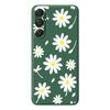 For Samsung Galaxy A16 5G/4G Case White Daisy Pattern Printing Straight Edge TPU Phone Back Cover