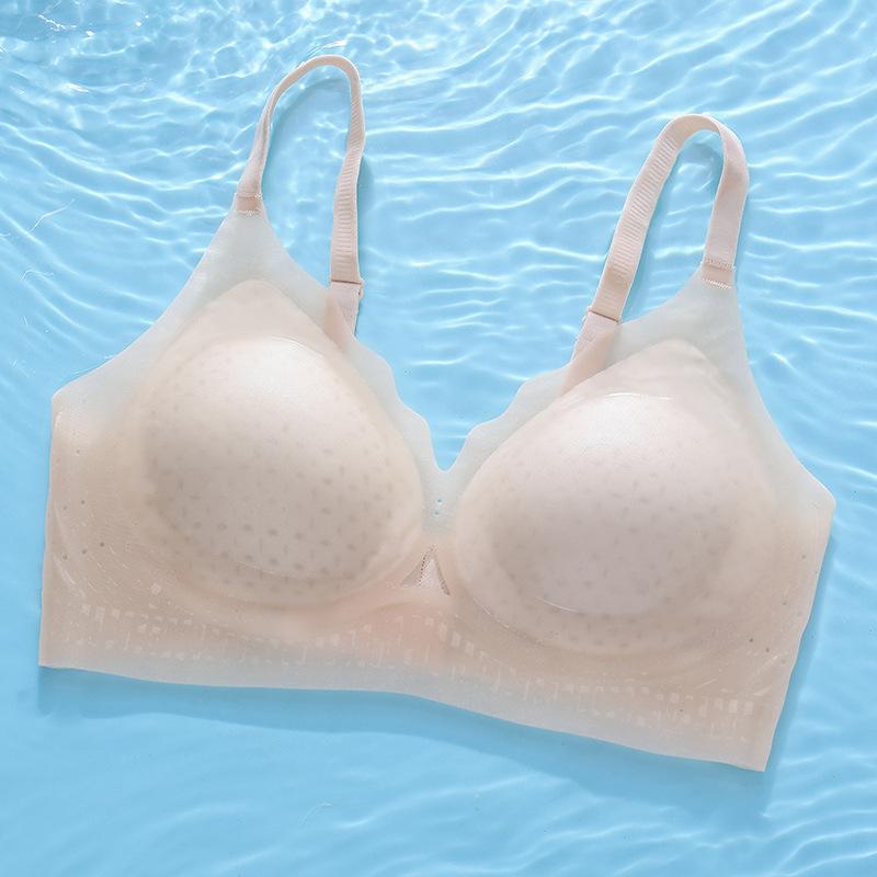 [Light] New Ice Silk Seamless Summer Thin Steel Rimless Bra Cool Bra
