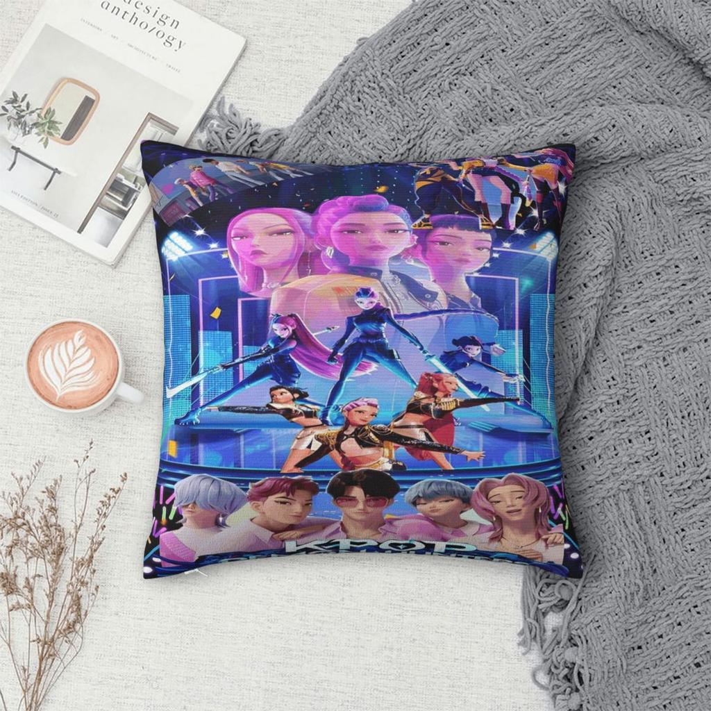 New Style Home Kpop Demon Hunters HuntrixDecor Pillowcases Stuff Pillow Covers Square Multi-Size