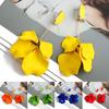 Flower Shape Ladies Ear Drop Acrylic Long Dangle Drop Earrings Luxury Piercing Earring  Ladies