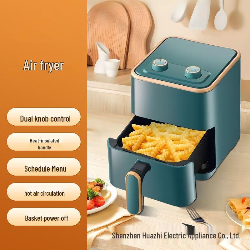 

2025 Large-Capacity See-Through Air Fryer with Filter Basket - Fully Automatic Electric Oven Gift