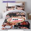 PSV Eindhoven Player Pattern Bedding Home Decoration Birthday Gift ( 1 duvet cover + 2 pillowcase, without core),fan merchandise.