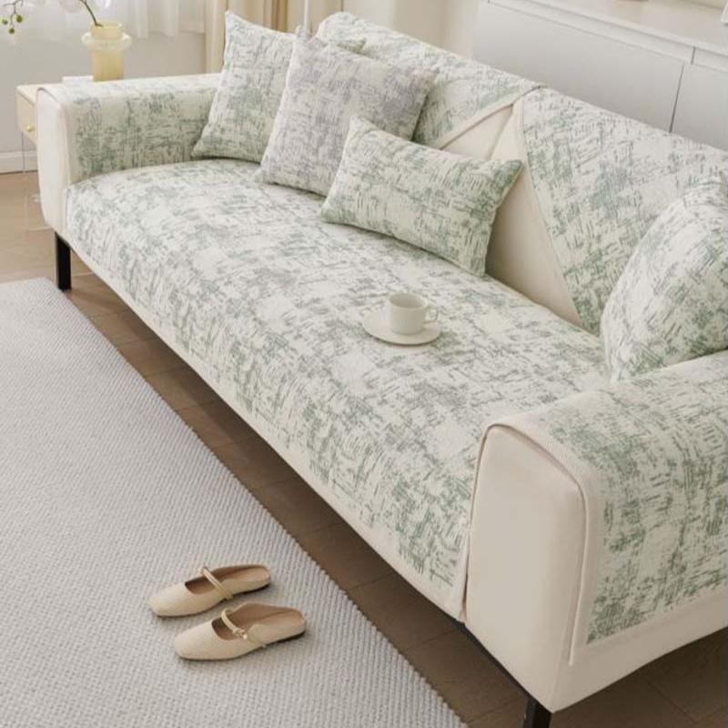 Luxury Soft Chenille Sofa Towel Univesal Anti-slip Sofa Cover for Living Room L-shaped Sectional Couch Cover, not a whole set