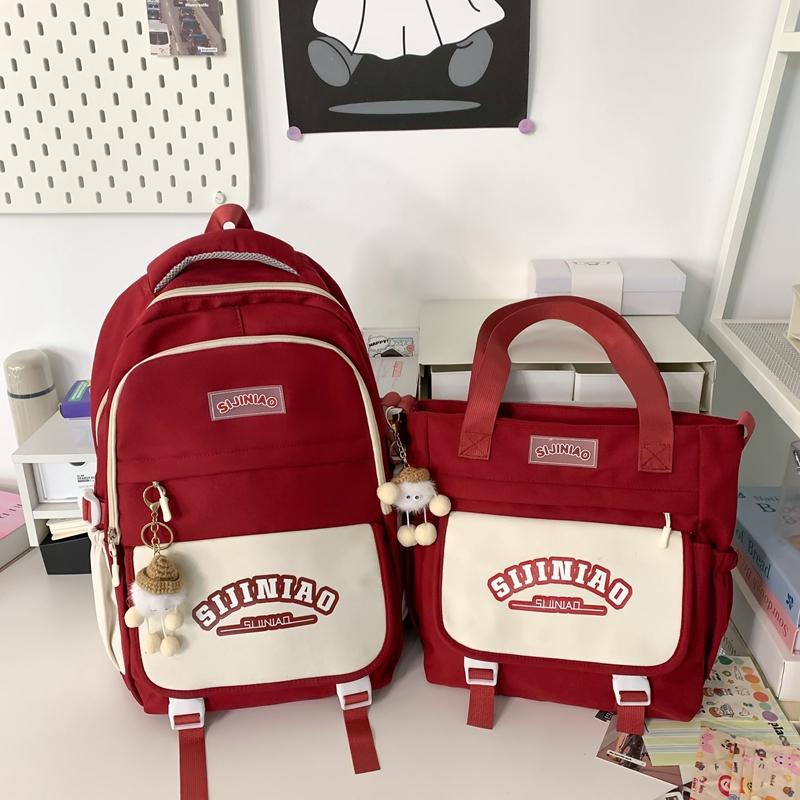 Рюкзак для школьников средней школы с цветными блоками — фото 17