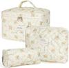 1 pièce Mignon Fleurs Coton Sac de Maquillage Femmes Fermeture Éclair Organisateur Cosmétique Tissu Sac à Main Forme Boîte Portable Étui de Toilette pour Filles