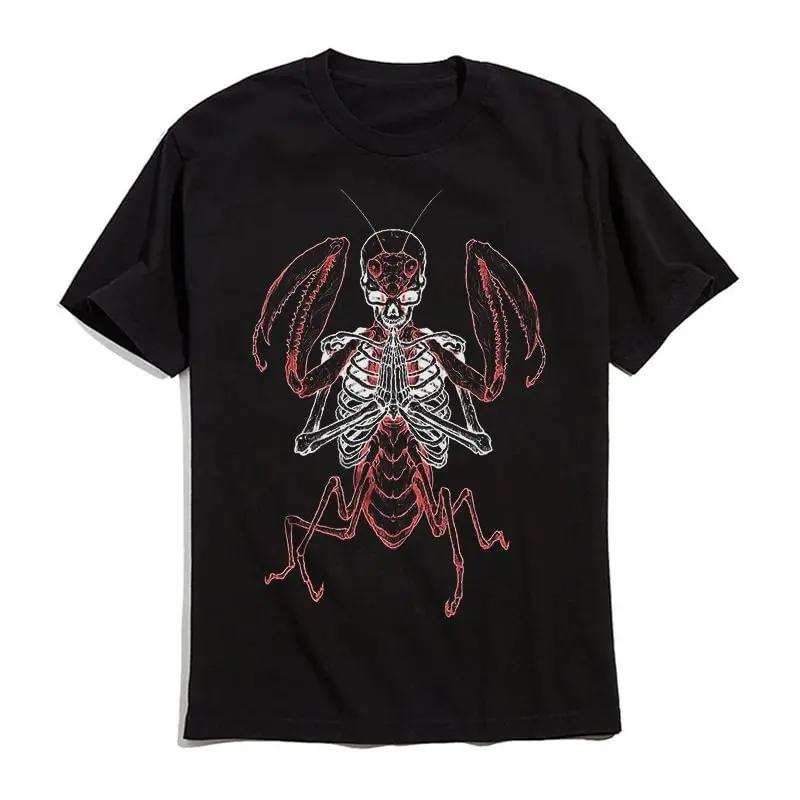 2024 Summer Soft Sweat-Absorbing Trendy Fashion Men's Loose Custom T-shirt with Weird Pattern Print Round Neck Short Sleeves