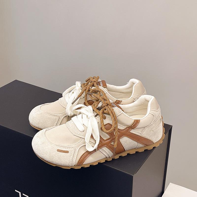 Increase the height of German training thick-soled inner mesh shoes Women's 2025 autumn mesh versatile new sports and leisure shoes Forrest Gump shoes