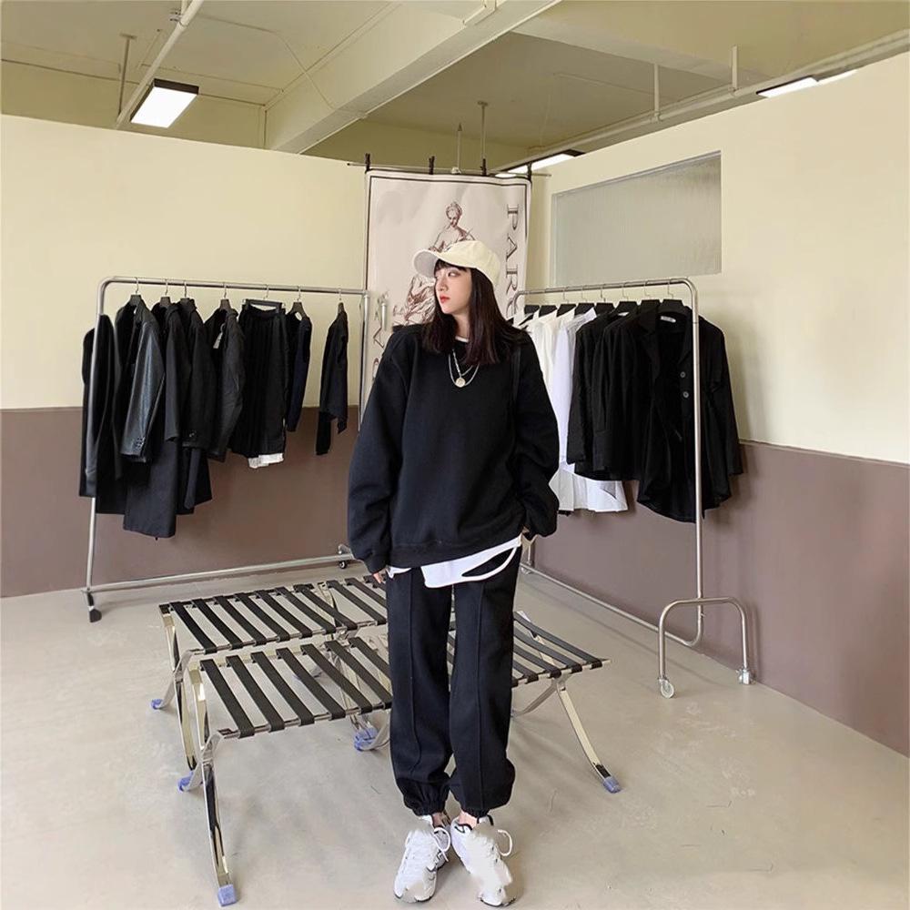 Sports Suit Women's Spring and Autumn Loose Sweater Running Suit Fashion Casual Trousers Two-piece Suit