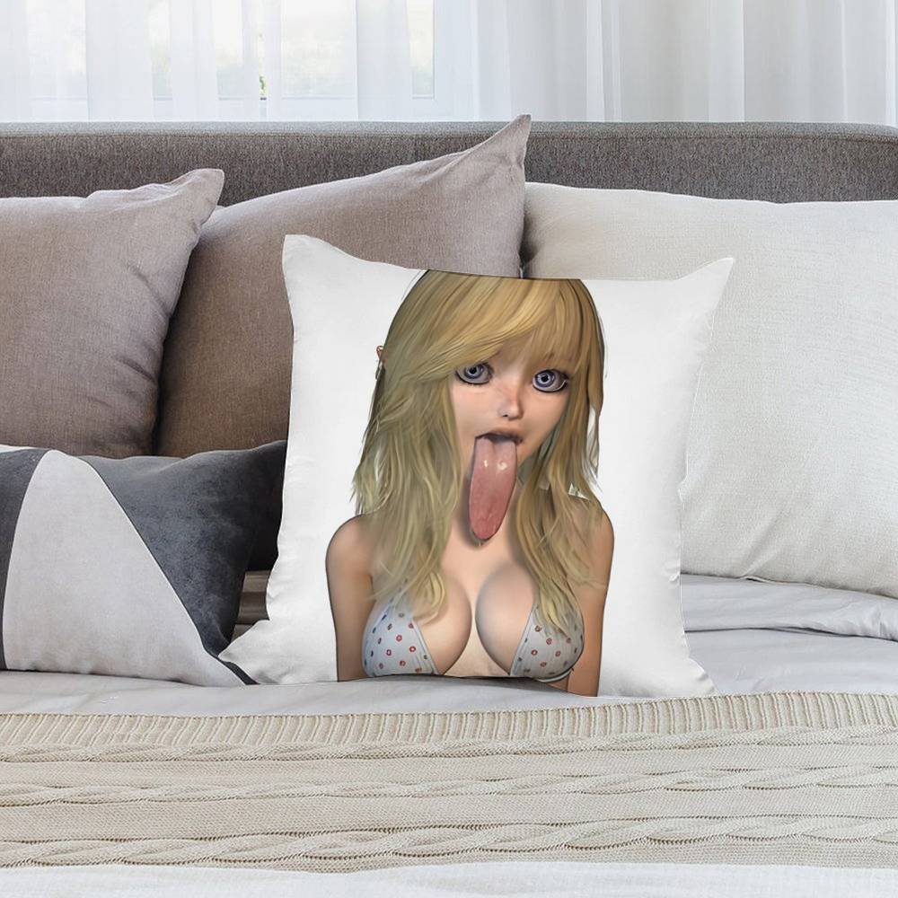 Fashion Sexy Woman Pillow Case Short plush Double-sided Print Square Throw Pillow Covers Sofa Home Cushion Decor