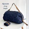 High-Quality Foldable Shopping Bag with Snap Closure - Lightweight, Portable Shoulder Tote for Groceries & Travel, Durable Polyester
