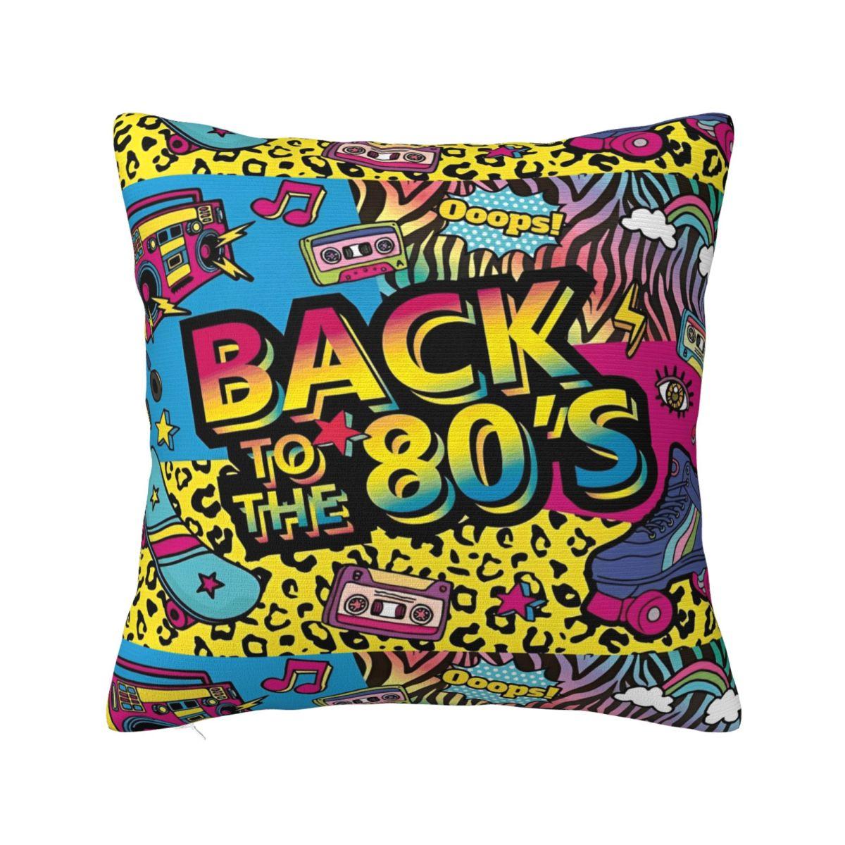 

Retro 80s 90s Throw Pillow Cover Cushions for Sofa Graffiti Music Awesome Pillowcover Home Decor 30x30cm 12x12in