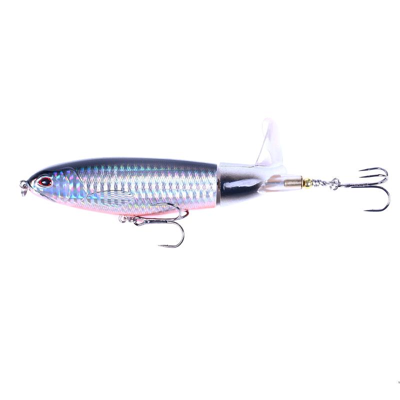 1Pcs Whopper Plopper 10Cm/13G Topwater Fishing Lure Artificial Hard Bait Plopper Soft Rotating Tail Fishing Tackle Fishing Bait