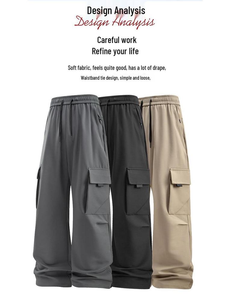 Men's Summer Outdoor Paratrooper Pants - Waterproof, Stain-Resistant, Breathable, Casual, Unisex, Ideal for Sports, Hiking, and Workwear.