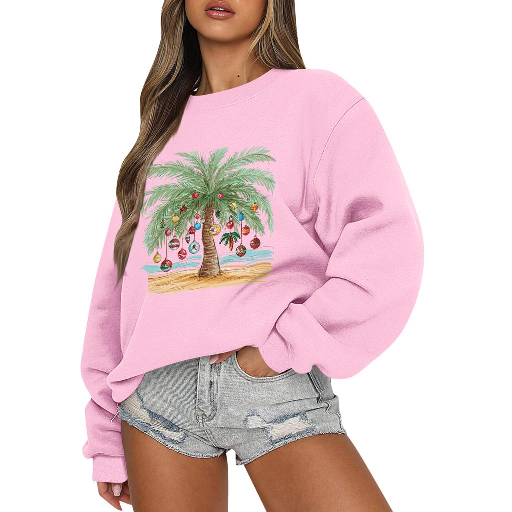 Women  Tops Women's Long Sleeve Sweatshirt Casual Crewneck Loose Fit Pollover Fleece Tops